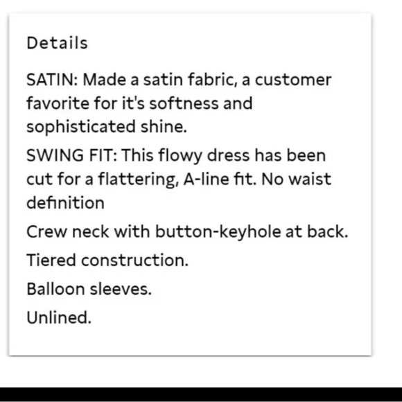 Banana Republic Satin Tiered Midi Dress Black size Large tall - Picture 4 of 4